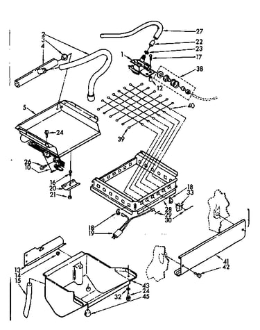 Evaporator, ice cutter grid and water parts
