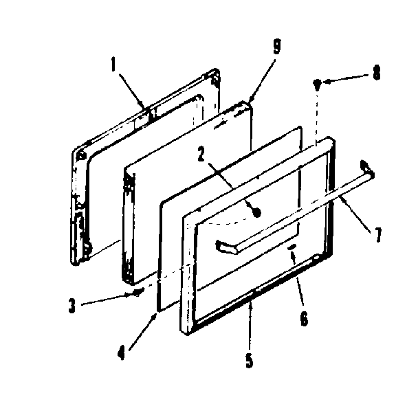 Oven door section