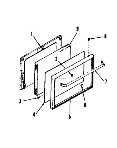 Oven door section