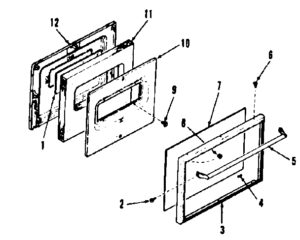 Oven door section