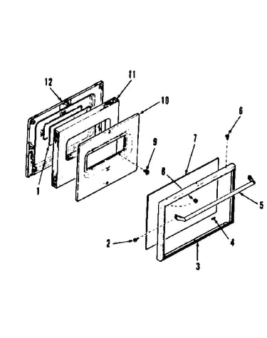 Oven door section