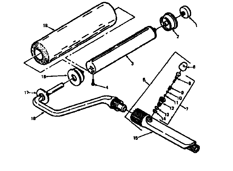 9" roller assembly
