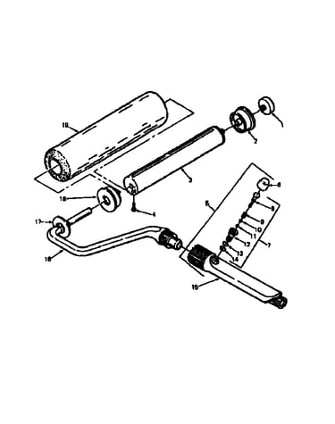 9" roller assembly