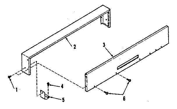 Illustration and parts list for backguard section