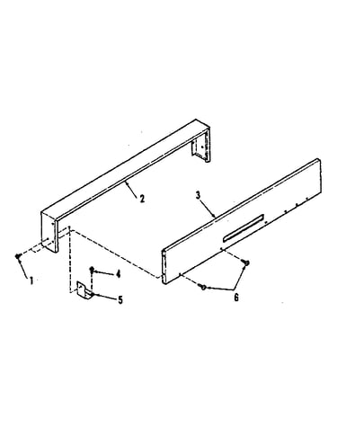 Illustration and parts list for backguard section