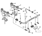 Kenmore 9117318511 illustration and parts list for top burner section diagram