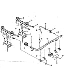 Illustration and parts list for top burner section