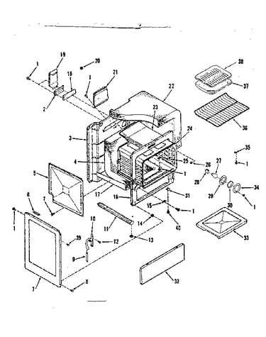 Illustration for oven body section