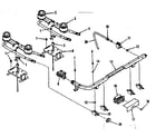 Kenmore 9117378510 illustration and parts list for top burner section diagram