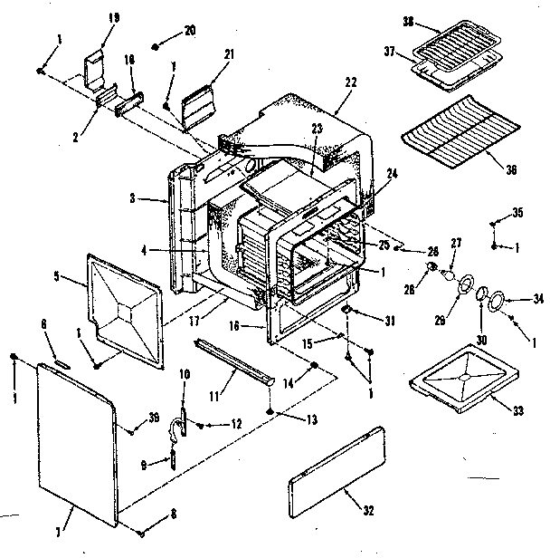 Illustration for oven body section