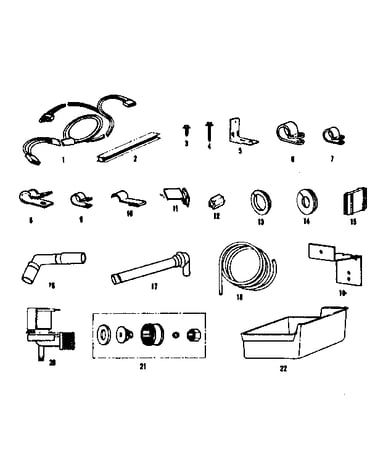 Ice maker installation parts
