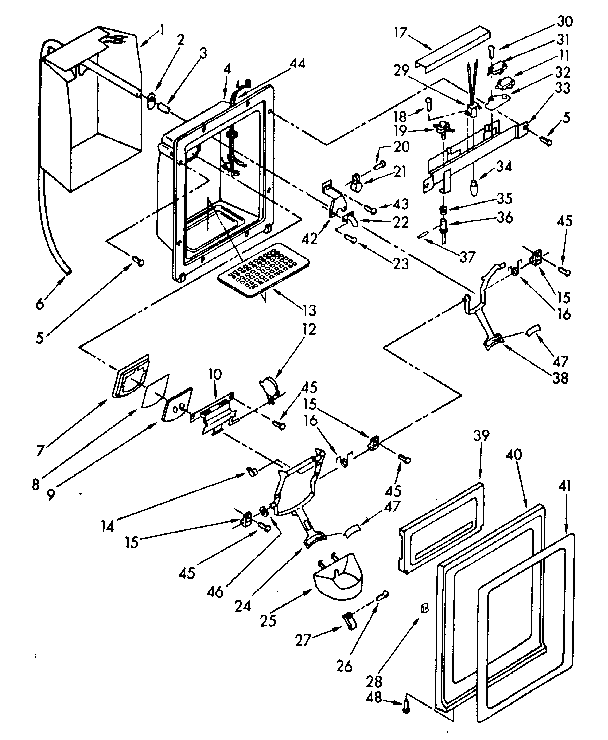 Dispenser front parts