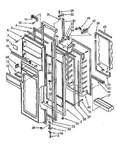Refrigerator door parts