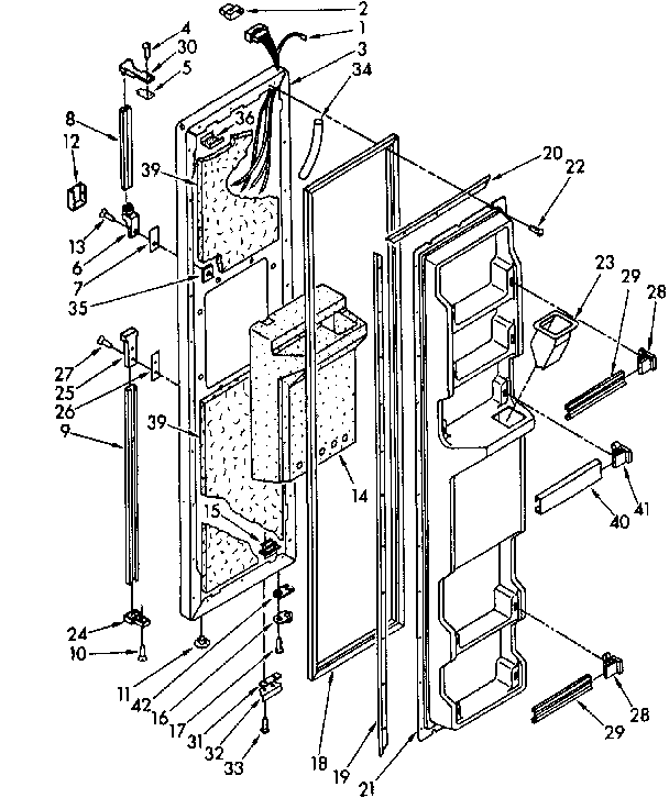 Freezer door parts