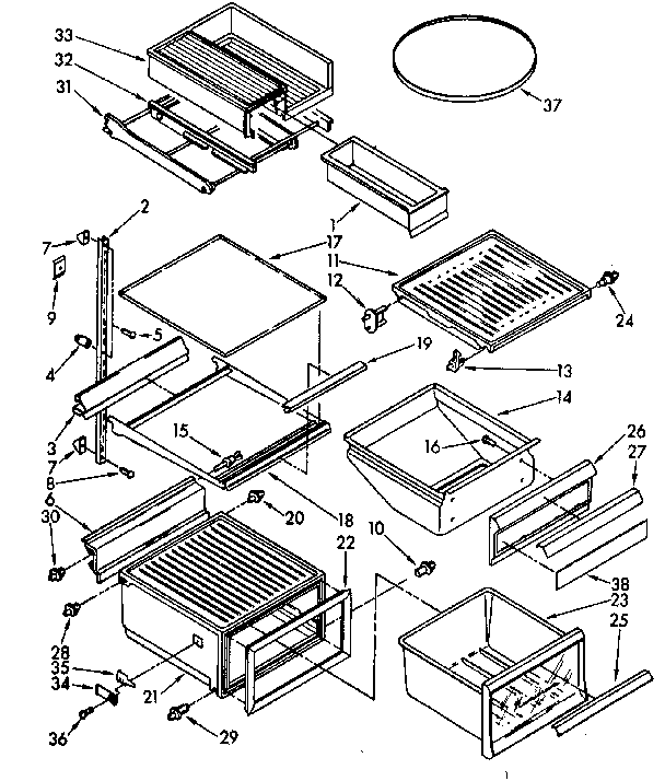 REFRIGERATOR INTERIOR PARTS