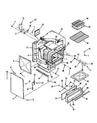 Illustration for oven body section