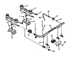 Kenmore 9117898511 illustration and parts list for top burner section diagram