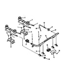 Illustration and parts list for top burner section
