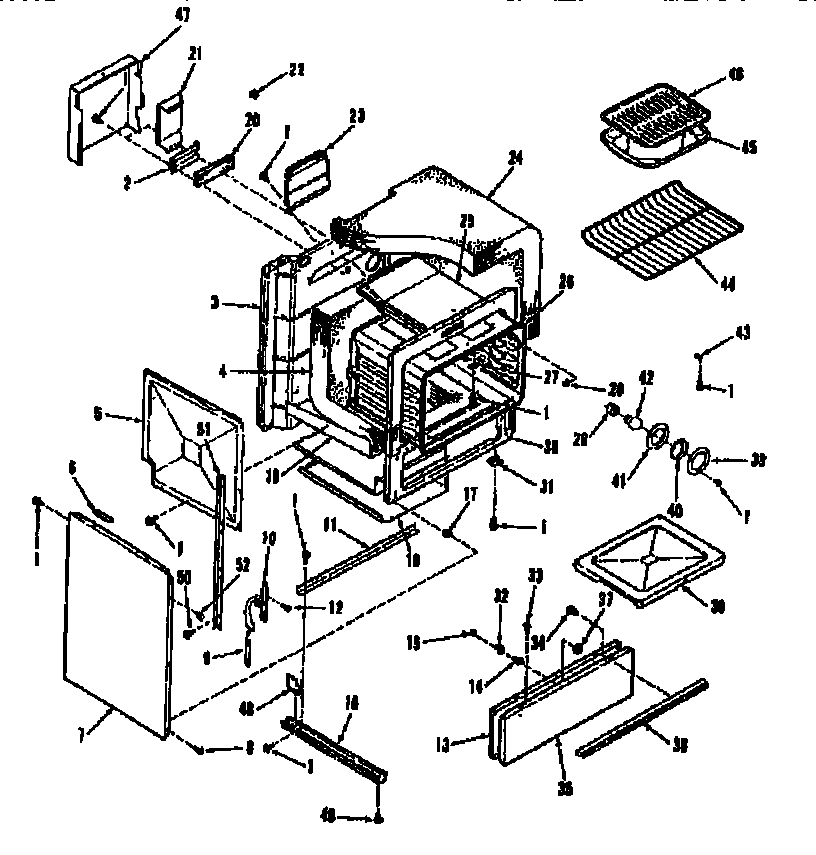 Illustration for oven body section