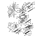 Kenmore 9117898511 illustration for upper oven pedestal section diagram