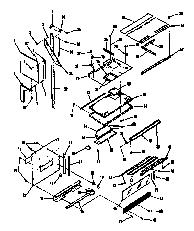 Illustration for upper oven pedestal section