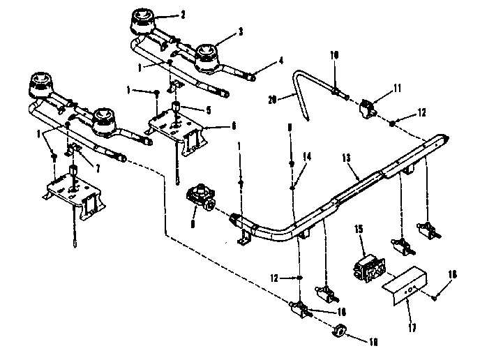 Top burner section