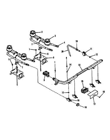 Top burner section