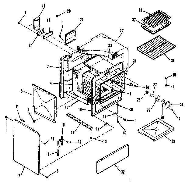 Oven body section