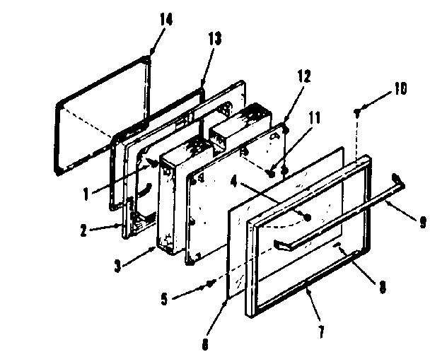 Oven door section
