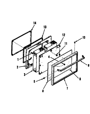 Oven door section