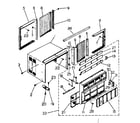 Kenmore 2538751460 cabinet and front panel parts diagram