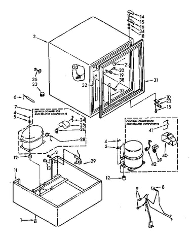 Cabinet and unit parts