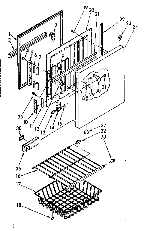 Shelf and door parts