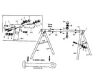 Sears 512720580 a-frame  assembly diagram