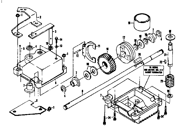 Gear case assembly part no. 85315