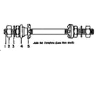 Sears 502456240 axle set complete (less hub shell) diagram