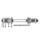 Axle set complete (less hub shell)
