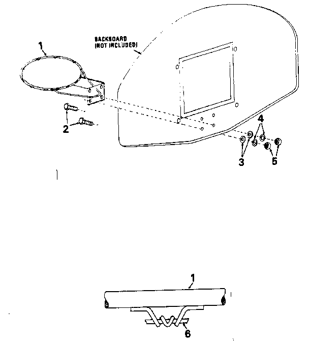 Combination basketball backboard/goal set