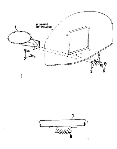 Combination basketball backboard/goal set