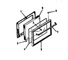 Kenmore 9113638690 oven door section diagram
