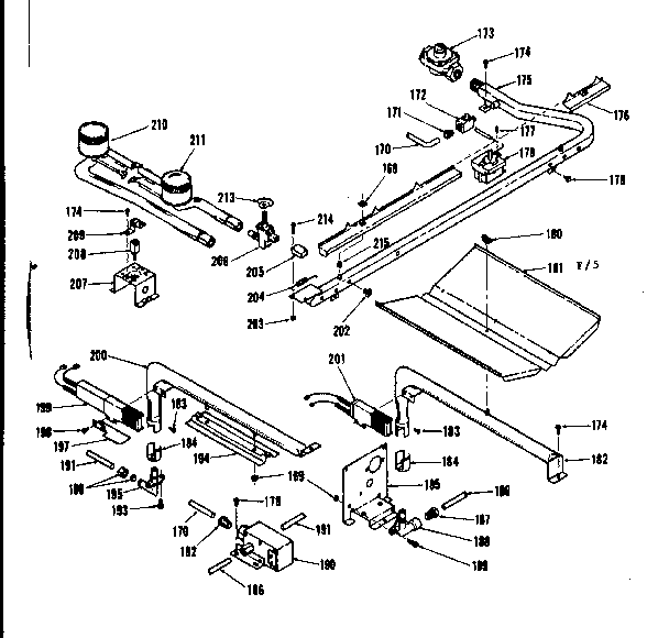 Oven and top burner parts