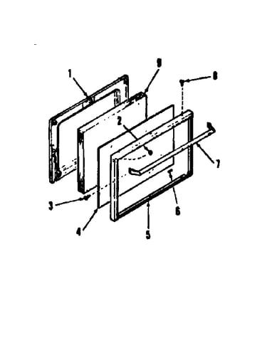 Oven door section