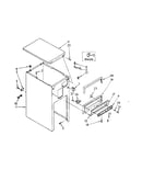 Cabinet and control parts