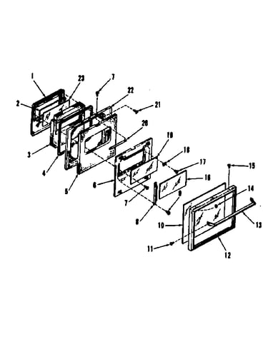 Upper oven door