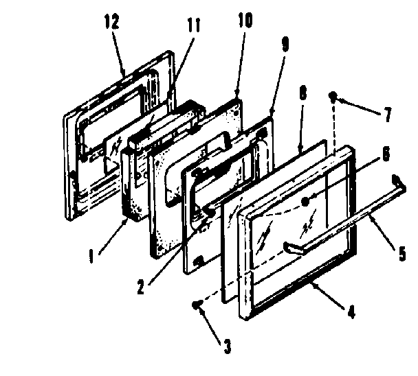 Lower oven door