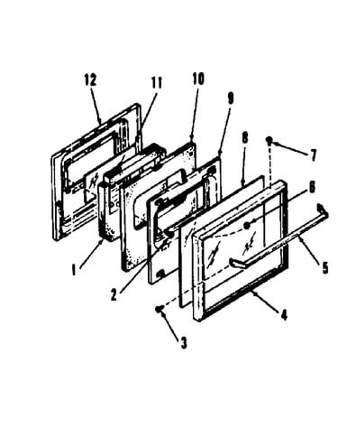 Lower oven door