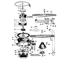Kenmore 5871426080 motor, heater, and spray arm details diagram