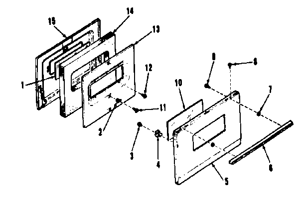 Oven door section