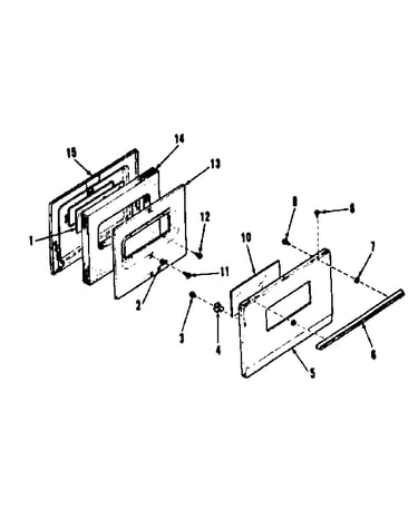 Oven door section