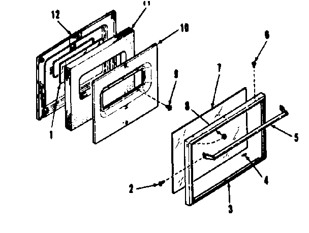 Oven door section